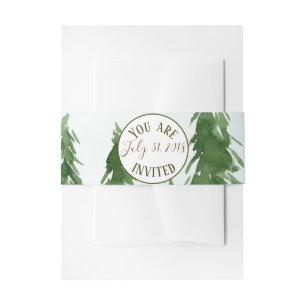 Bandeau De Faire-part Faire-Part Forêt Bandes de Ventre Invitation