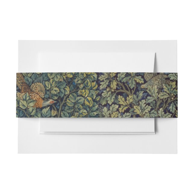 Bandeau De Faire-part Faisan d'arbre boisé William Morris (Devant Example)