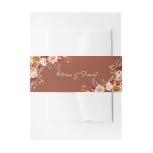 Bandeau De Faire-part Faisceau de mariage floral en terre cuite