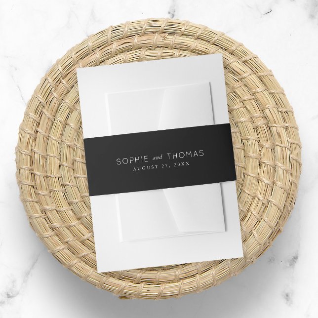 Bandeau De Faire-part Faisceau de mariage noir pour invitation (Créateur téléchargé)