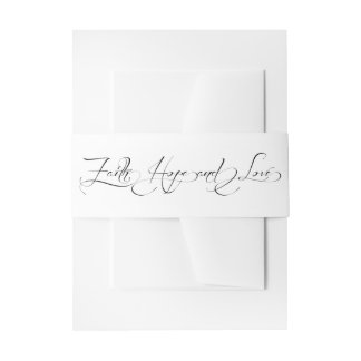 Bandeau De Faire-part Faith Accueil & Amour Christian Mariage Belly Band