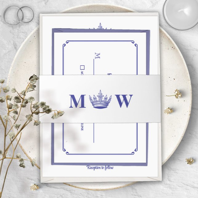 Bandeau De Faire-part Fantaisie Gothique ou Monogramme de Couronne Royal (Créateur téléchargé)