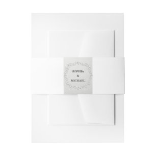 Bandeau De Faire-part Fausse invitation de mariage florale en relief Bel