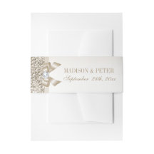 Faux Champagne Sequins Bow Mariage