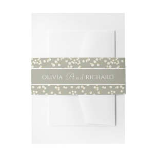 Bandeau De Faire-part Faux Gold Sage Green Eucalyptus Green