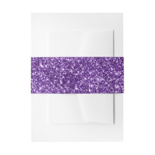 Bandeau De Faire-part Faux Royal Purple Parties scintillant