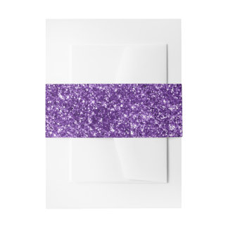 Bandeau De Faire-part Faux Royal Purple Parties scintillant