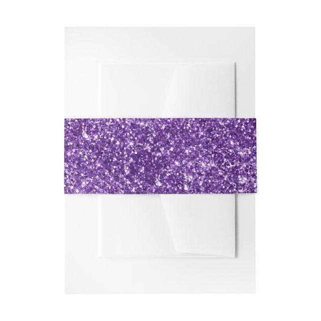 Bandeau De Faire-part Faux Royal Purple Parties scintillant (Devant example)