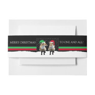 Bandeau De Faire-part Festive Fox Cubs Invitation Belly Band