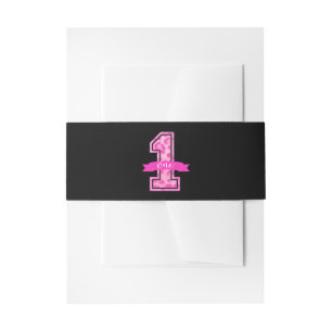 Bandeau De Faire-part Fête d'anniversaire de 1 an avec impression léopar