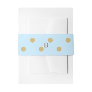 Bandeau De Faire-part Fête d'anniversaire du Prince aux points Bleu & Or