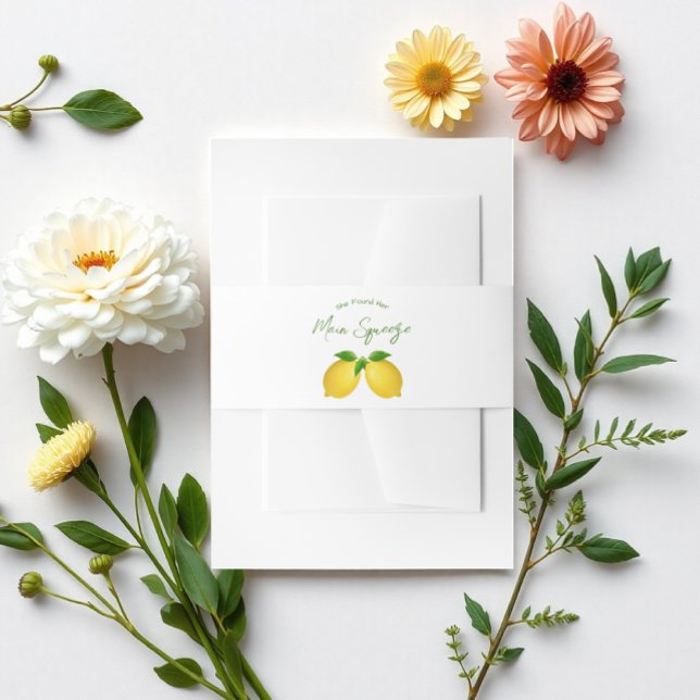 Bandeau De Faire-part Fête des mariées principale de citron de taille (Créateur téléchargé)