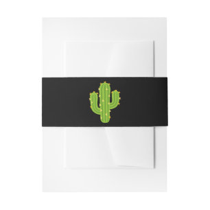 Bandeau De Faire-part Fête du Cactus à Cœur Jaune Amour