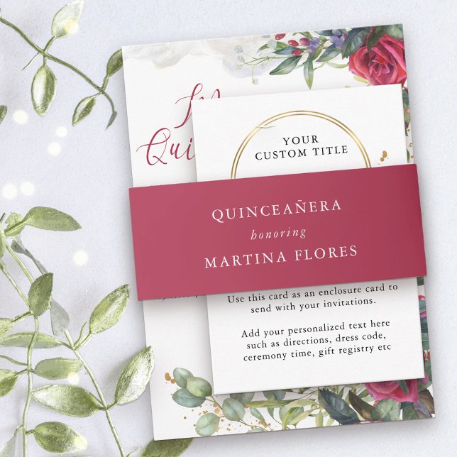 Bandeau De Faire-part Fête simple rouge et blanche (Plain and simple belly bands to set of your invitations, in red  and white)