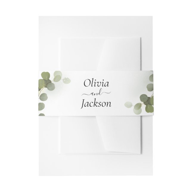Bandeau De Faire-part Feuillage de verdure Eucalyptus (Devant example)