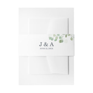 Bandeau De Faire-part Feuillage rustique d'eucalyptus Mariage personnali