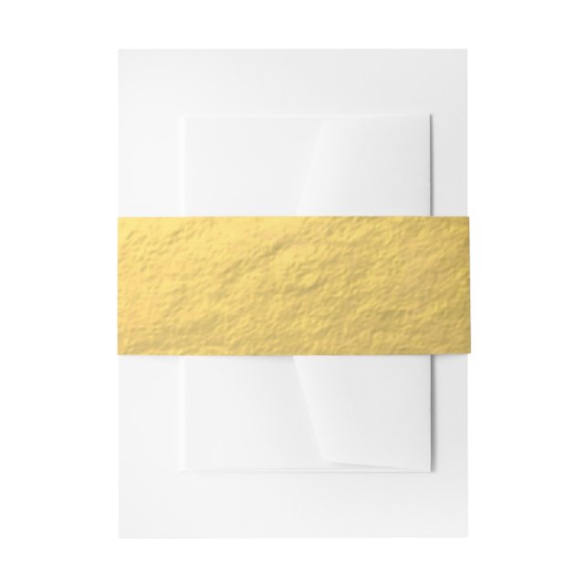 Bandeau De Faire-part Feuille d'or élégante imprimée (Devant example)