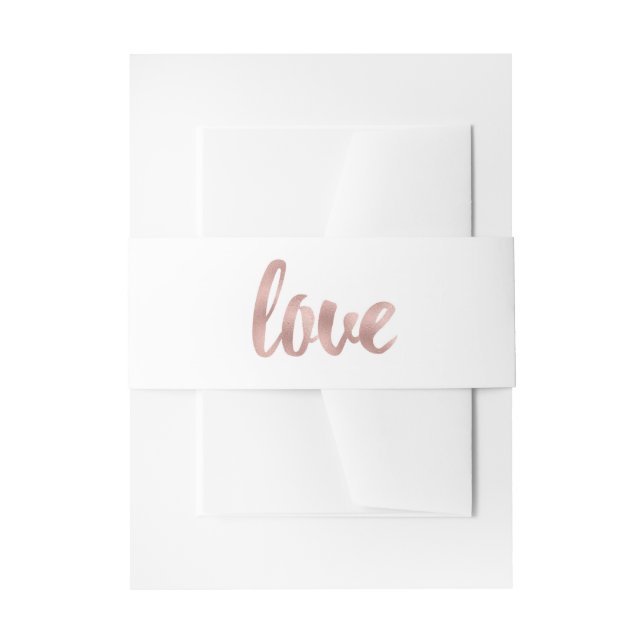 Bandeau De Faire-part feuille d'or rose (Devant example)