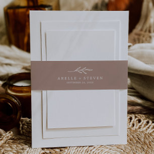 Bandeau De Faire-part Feuille minimale Groupe de ventre Mariage neutre