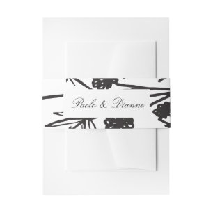 Bandeau De Faire-part Feuilles botaniques Mariage Belly Band