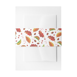 Bandeau De Faire-part Feuilles d'automne Noix châtaignes Motif Élégant a
