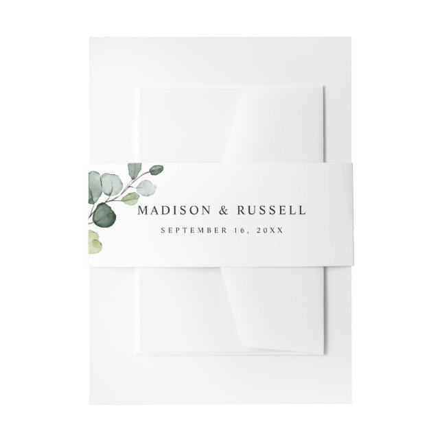 Bandeau De Faire-part Feuilles d'eucalyptus verdure botanique (Devant example)