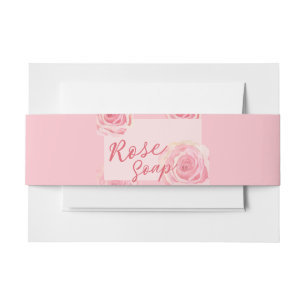 Bandeau De Faire-part Feuilles rose Blush Soap Band Wrap