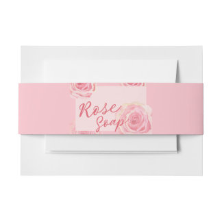 Bandeau De Faire-part Feuilles rose Blush Soap Band Wrap