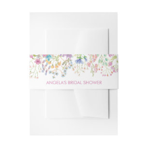 Bandeau De Faire-part Field Floral Bridal Show Invitation Bande de ventr