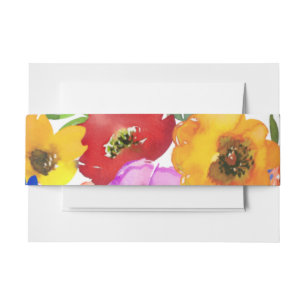 Bandeau De Faire-part Fiesta Floral coloré Mariage mexicain