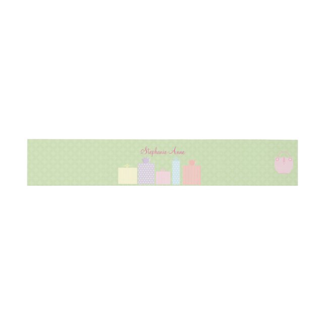 Bandeau De Faire-part Fille d'anniversaire à la table de cadeaux (Plat)