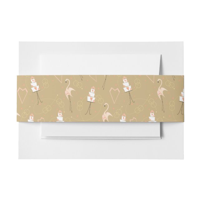 Bandeau De Faire-part Flamant rose Mariage multipaysage (Devant Example)
