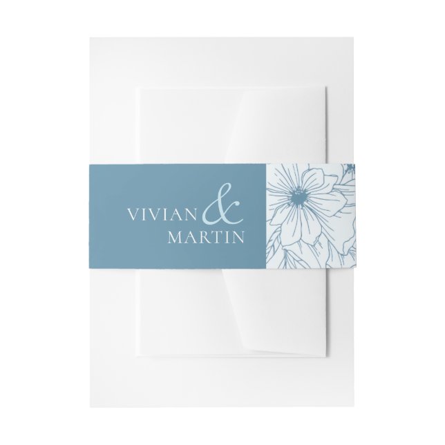 Bandeau De Faire-part Fleur Dans Le Mariage D'Hiver (Devant example)