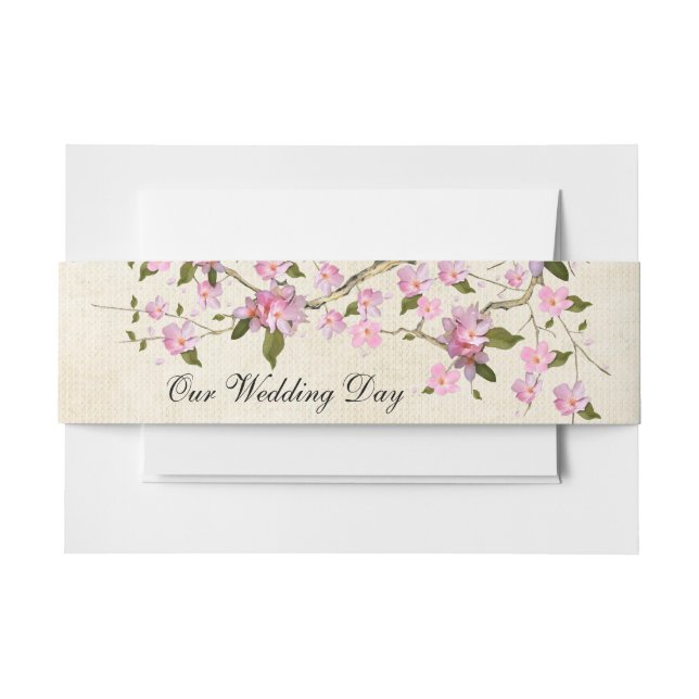 Bandeau De Faire-part Fleur de cerisier (Devant Example)