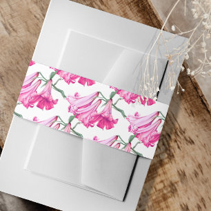Bandeau De Faire-part Fleur de lili trompette rose perfection artistique