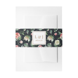 Bandeau De Faire-part fleur de minuit alliance ventre floral