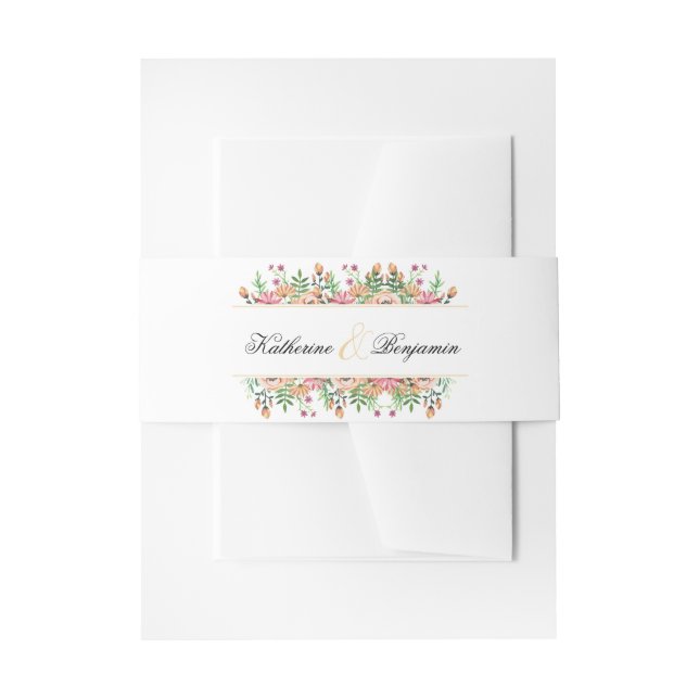 Bandeau De Faire-part Fleur de pêcher avec nom (Devant example)