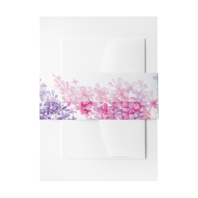 Bandeau De Faire-part Fleur Lilac de printemps Mariage floral (Devant example)