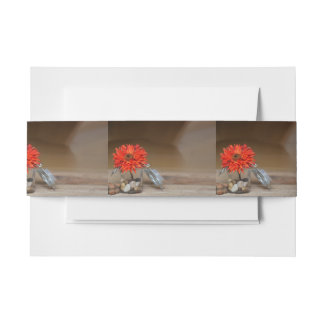 Bandeau De Faire-part Fleur orange à Mason Jar