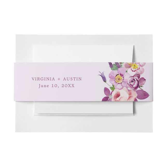 Bandeau De Faire-part Fleur pourpre (Devant Example)
