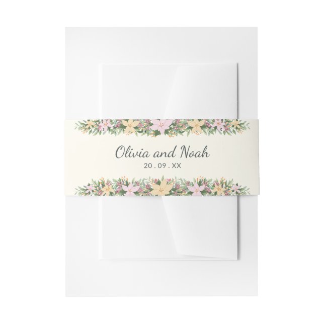 Bandeau De Faire-part Fleur romantique (Devant example)