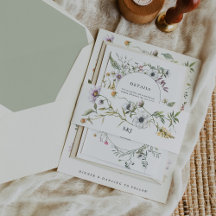 Fleur sauvage botanique | Mariage de monogramme