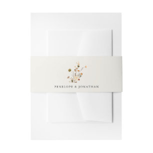 Bandeau De Faire-part Fleur sauvage de automne Jardin Floral Boho Chic m