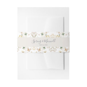 Bandeau De Faire-part Fleur sauvage de printemps   Mariage blanc