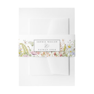 Bandeau De Faire-part Fleur sauvage d'été du printemps MARIAGE