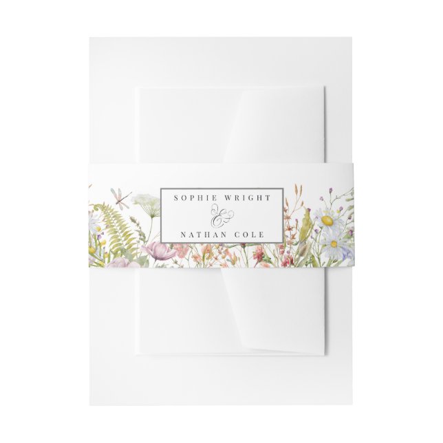 Bandeau De Faire-part Fleur sauvage d'été du printemps | MARIAGE (Devant example)