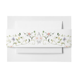 Bandeau De Faire-part Fleur sauvage Rustic Boho Floral Mariage