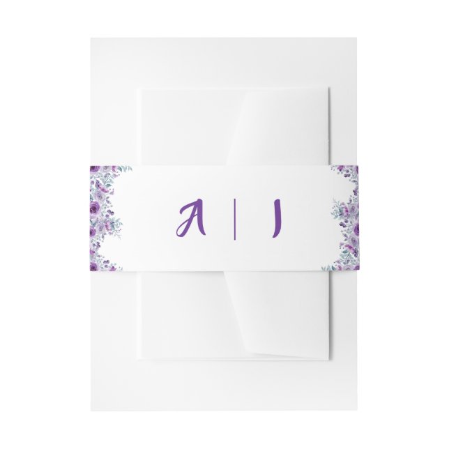 Bandeau De Faire-part Fleur violette élégante (Devant example)
