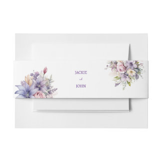 Bandeau De Faire-part Fleurs à l'aquarelle. Mariage.