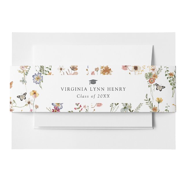 Bandeau De Faire-part Fleurs Colorées (Colorful Floral Invitation Belly Band by Painted Paperie
)